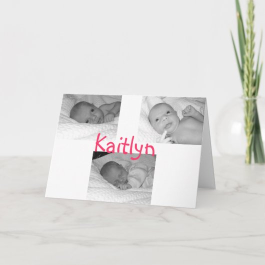 kaitlyn kondigt de geboorte aan aankondiging (Voorkant)