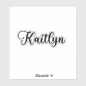 Kaitlyn Naam - Handgeschreven kalligrafie Sticker (Vel)