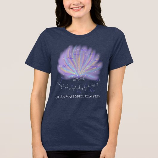 KAITLYN-peptide, toverboek, aangepaste tekst, donk Tri-Blend Shirt (Voorkant)