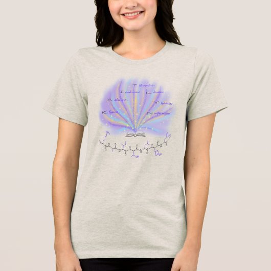 KAITLYN peptide, toverboek, aangepaste tekst Tri-Blend Shirt (Voorkant)