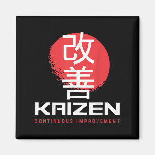 Kaizen Continu Verbetering Kai Zen Japanse Mot Magneet