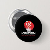 Kaizen Continu Verbetering Kai Zen Japanse Mot Ronde Button 5,7 Cm (Voorkant /achterkant)