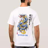 Kaizen Gojukan Fiery Blue Dragon T-shirt (Achterkant)