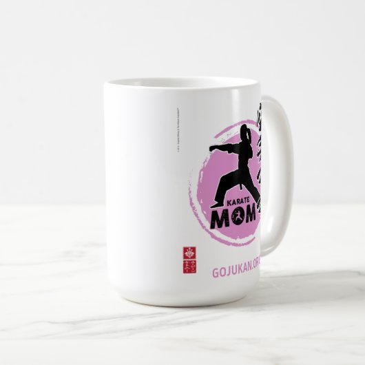 Kaizen Gojukan Karate Ma Coffee Mok (roze) (Voorkant rechts)