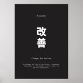 Kaizen Japans inspirerend quote Poster (Voorkant)