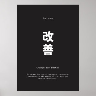 Kaizen Japans inspirerend quote Poster