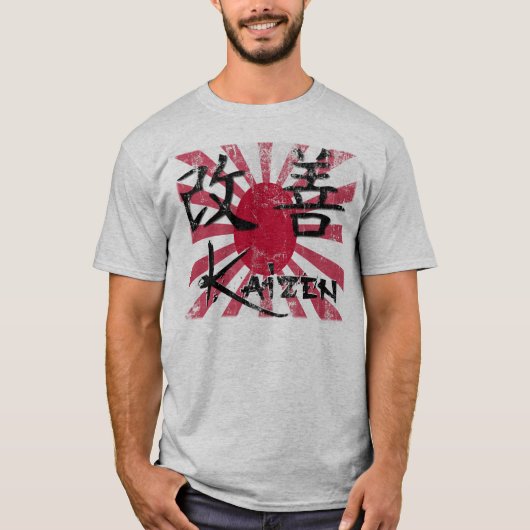Kaizen - Retrostijl T-shirt (Voorkant)