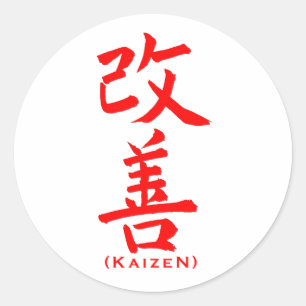 Kaizen-Sjabloon Ronde Sticker