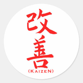 Kaizen-Sjabloon Ronde Sticker