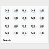 "Kaizen" tekst gebaseerd op het Japans Ronde Sticker (Vel)