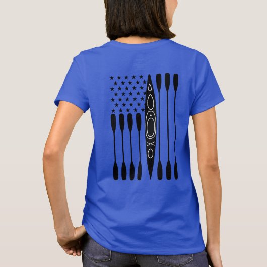 Kajak Amerikaanse vlag Shirt (Achterkant)