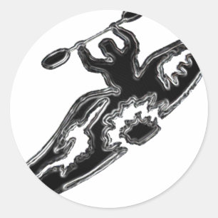 Kajak deel ronde sticker