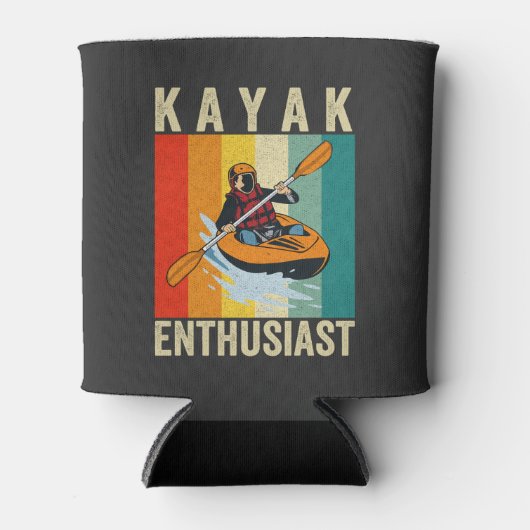 Kajak Enthusast Grappig Kanoën  Retro Blikjeskoeler (Voorkant)