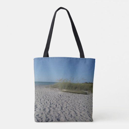 Kajak geslagen op een allovergedrukte canvas tas (Achterkant)