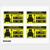 Kajak Hoogte Waarschuwing Sticker (Vel)