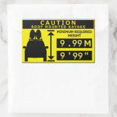 Kajak Hoogte Waarschuwing Sticker (Tas)