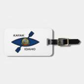 Kajak Idaho Vlag Bagagelabel (Voorkant horizontaal)