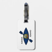 Kajak Idaho Vlag Bagagelabel (Achterkant verticaal)