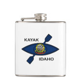 Kajak Idaho Vlag Heupfles (Voorkant)