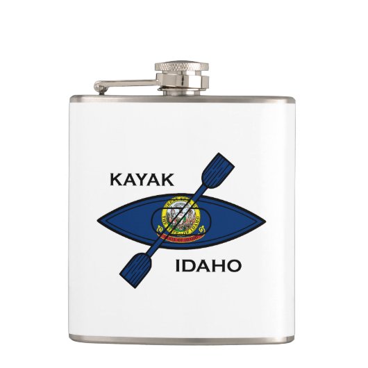 Kajak Idaho Vlag Heupfles (Voorkant)