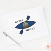 Kajak Idaho Vlag Rechthoekige Sticker (Envelop)