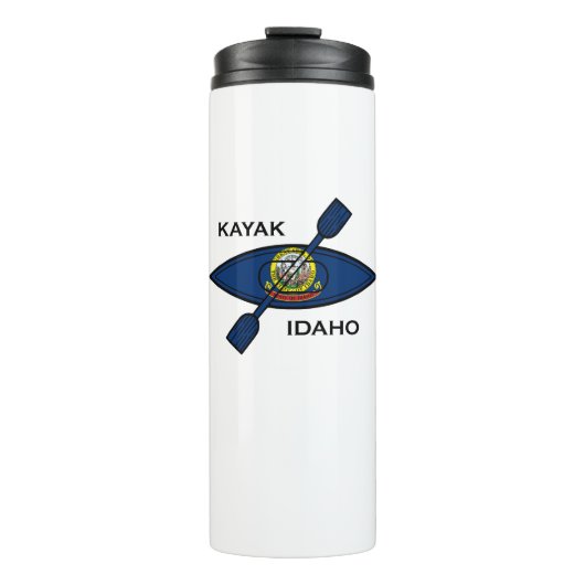 Kajak Idaho Vlag Thermosbeker (Voorkant)