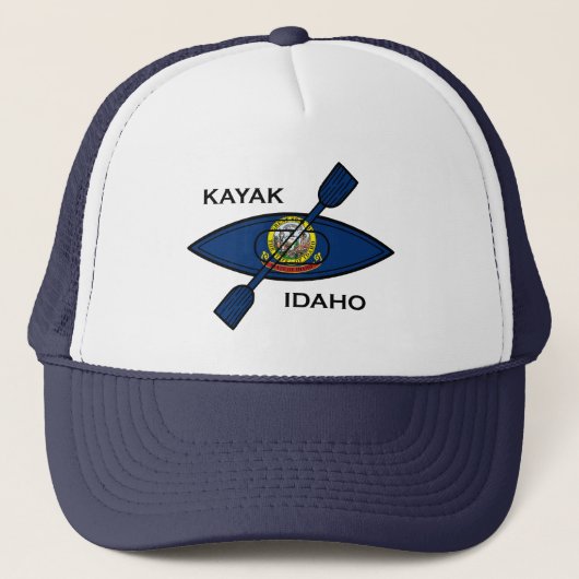 Kajak Idaho Vlag Trucker Pet (Voorkant)