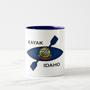 Kajak Idaho Vlag Tweekleurige Koffiemok