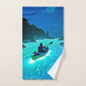 Kajak in gloeiend waterontwerp bad handdoek (Handdoek)