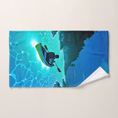 Kajak in gloeiend waterontwerp bad handdoek (Handdoek)