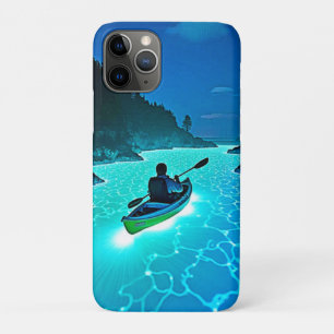 Kajak in gloeiend waterontwerp Case-Mate iPhone case