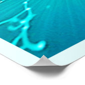 Kajak in gloeiend waterontwerp poster (Hoek)