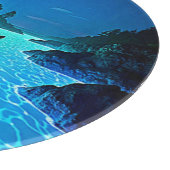 Kajak in gloeiend waterontwerp snijplank (Hoek)