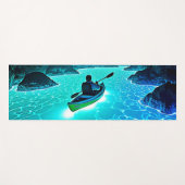 Kajak in gloeiend waterontwerp yogamat (Voorkant (horizontaal))