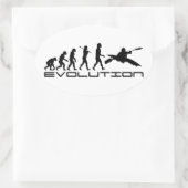 Kajak Kajakken Water Sport Evolution Art Ovale Sticker (Tas)