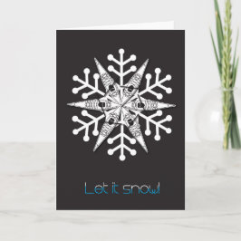 Kajak kerstkaart "Laat het sneeuwen!" Feestdagen Kaart