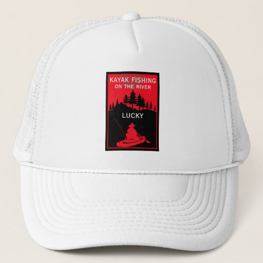 Kajak Lake en de rivier Gevist Trucker Pet (Voorkant)