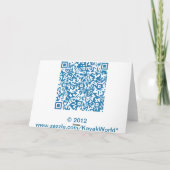 Kajak Multifunctioneel Wenskaart in Paarse tinten Kaart (Achterkant)