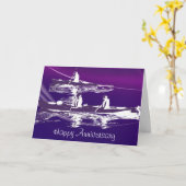 Kajak Multifunctioneel Wenskaart in Paarse tinten Kaart (Gele Bloem)