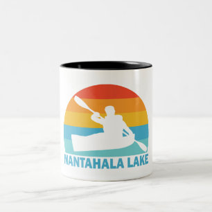 Kajak Nantahala Lake North Carolina Tweekleurige Koffiemok