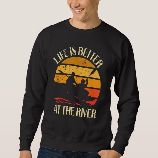 kajak op de rivier trui (Voorkant)