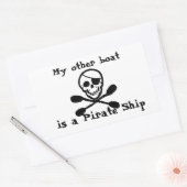 Kajak Paddle Piratenschip Sticker (Envelop)