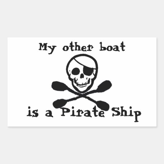 Kajak Piratenschip Sticker (Voorkant)