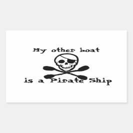Kajak Piratenschip Sticker