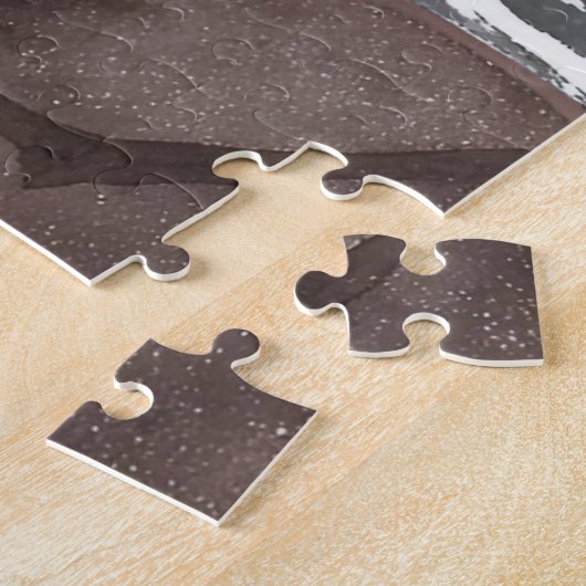 Kajak rijden op het meer | Waterverf van de Natuur Legpuzzel (Zijkant)