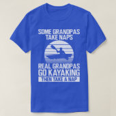 Kajak Sommige opa's nemen dutjes echte opa's gaan T-shirt (Design voorkant)