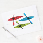 kajak-sticker rechthoekige sticker (Envelop)