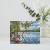 Kajak varend op Table Rock Lake Dankkaart Briefkaart (Staand voorkant)