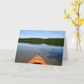 Kajak verjaardagsfeest wenskaart kaart (Gele Bloem)