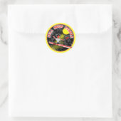 Kajak Volle Maan Paddle Ronde Sticker (Tas)